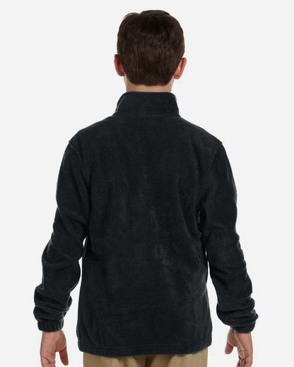 Harriton Youth Full-Zip Fleece M990Y #colormdl_Black