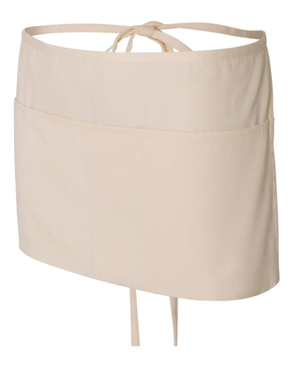 Q-Tees Waist Apron with Pockets Q2115 #color_Natural
