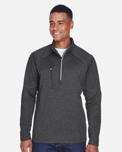 North End Men's Catalyst Performance Fleece Quarter-Zip Pullover 88175 #colormdl_Carbon Heather