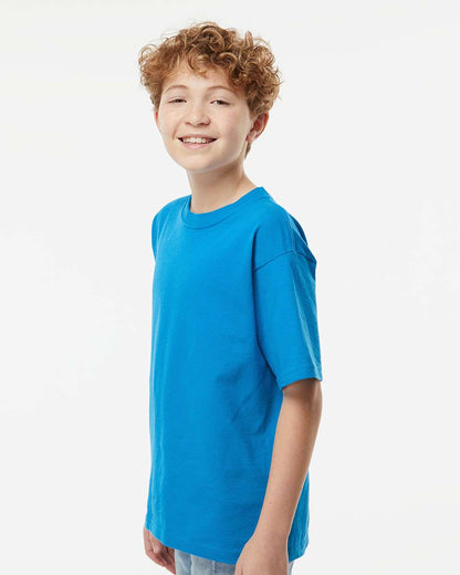 M&O Youth Gold Soft Touch T-Shirt 4850 #colormdl_Turquoise