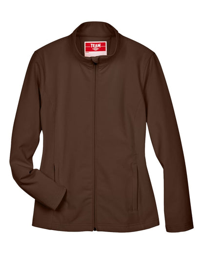 Team 365 Women's Leader Soft Shell Jacket TT80W #color_Sport Dark Brown