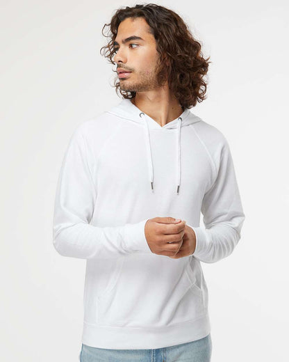 Independent Trading Co. Unisex Icon Lightweight Loopback Terry Hooded Sweatshirt SS1000 #colormdl_White