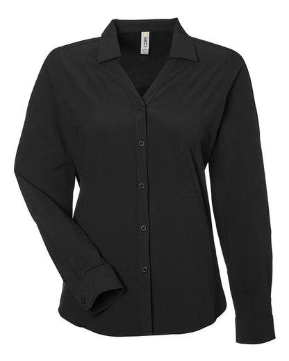 CORE365 Women's Ultra UVP® Marina Shirt CE510LW #color_Black