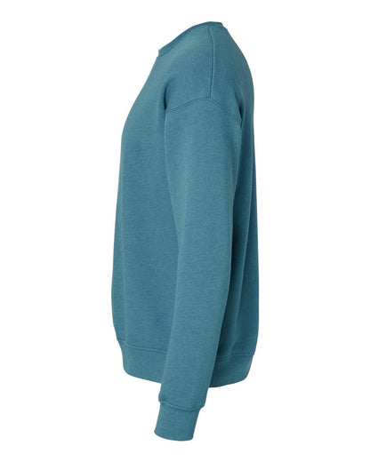 BELLA + CANVAS Sponge Fleece Drop Shoulder Crewneck Sweatshirt 3945 #color_Heather Deep Teal