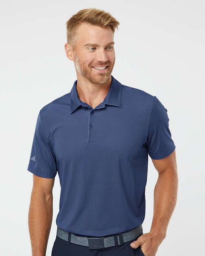 Adidas Men's Ultimate365 Diamond Dot Print Polo A498 #colormdl_Navy Blue/ White/ Grey Three