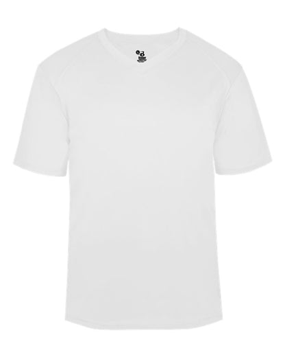 Badger B-Core V-Neck T-Shirt 4124 #color_White