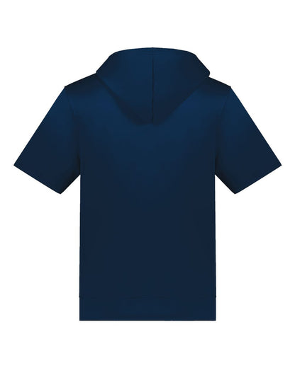 Augusta Sportswear Fleece Short Sleeve Hooded Pullover 6871 #color_Navy