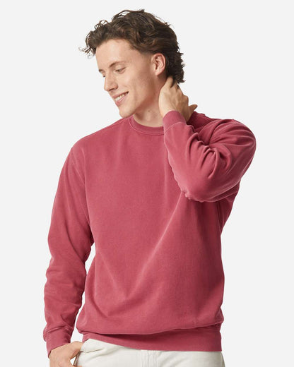 Comfort Colors Unisex Garment-Dyed Crewneck Sweatshirt 1566 #colormdl_Crimson