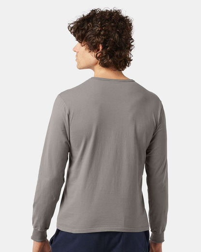 Champion Garment-Dyed Long Sleeve T-Shirt CD200 #colormdl_Concrete