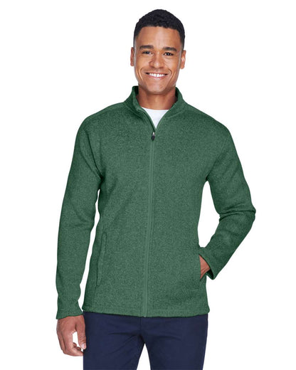 Devon & Jones Men's Bristol Full-Zip Sweater Fleece Jacket DG793 #colormdl_Forest Heather