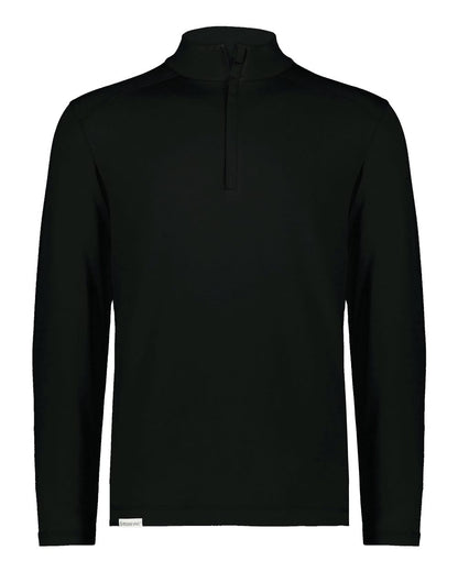 Holloway Unisex Eco Revive™ Ventura Soft Knit Quarter-Zip Pullover 223553 #color_Black