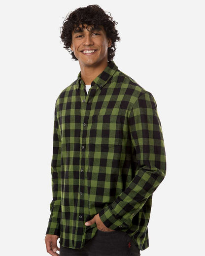 Boxercraft Men's Flannel Button Down Shirt BU7401 #colormdl_Army/ Black Buffalo