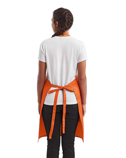 Artisan Collection by Reprime Recycled Pocket Bib Apron RP154 #colormdl_Orange