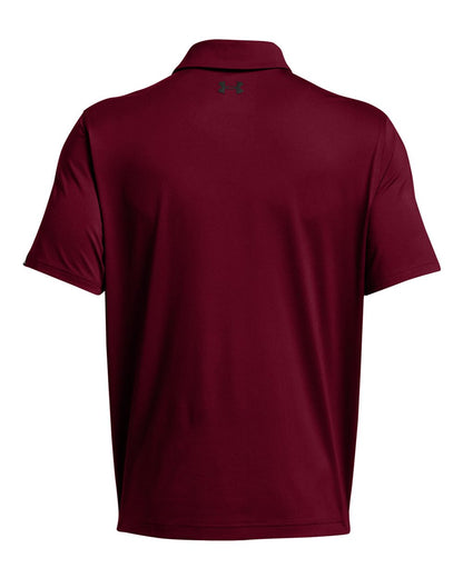 Under Armour Men's Recycled Polo 1383255 #color_Cardinal/ White