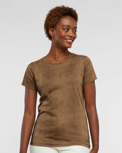 LAT Women's Fine Jersey Tee 3516 #colormdl_Brown Reptile