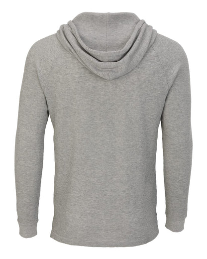 Boxercraft Unisex Waffle Knit Pullover Hooded Long Sleeve T-Shirt BM3702 #color_Oxford Heather