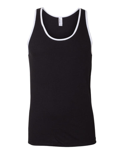 American Apparel Fine Jersey Tank 2408 #color_Black/ White