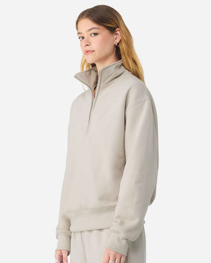 BELLA + CANVAS Unisex 10 oz Quarter-Zip Pullover Sweatshirt 4740 #colormdl_Dust