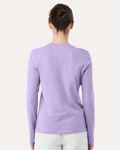 BELLA + CANVAS Women’s Jersey Long Sleeve Tee 6500 #colormdl_Dark Lavender