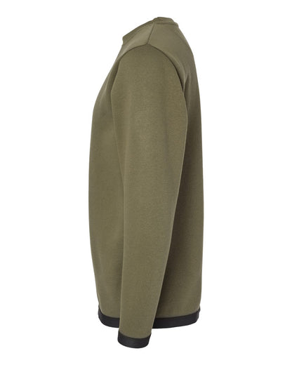 LAT Unisex The Statement Fleece Crewneck Sweatshirt 6789 #color_Military Green/ Black