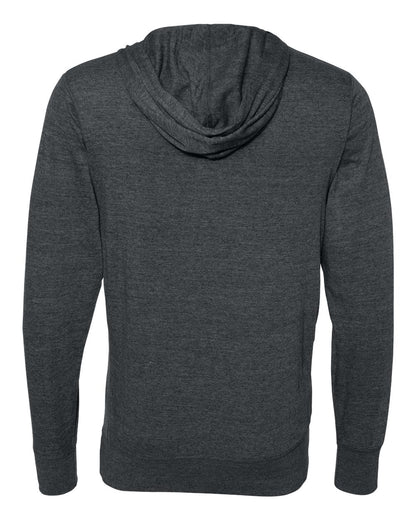 J. America Unisex Jersey Sport Lace Hooded Pullover 8231 #color_Charcoal Heather