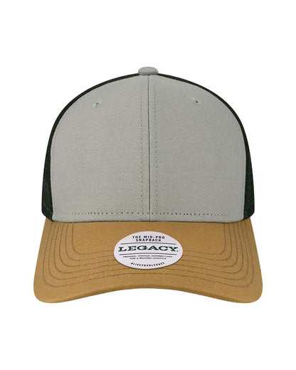 LEGACY Mid-Pro Snapback Trucker Cap MPS #color_Grey/ Caramel/ Black