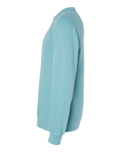 BELLA + CANVAS Sponge Fleece Raglan Crewneck Sweatshirt 3901 #color_Heather Blue Lagoon