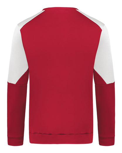 Holloway Men's Momentum Team Crewneck Sweatshirt 223525 #color_Scarlet/ White