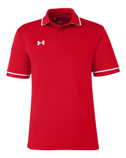 Under Armour Men's Tipped Teams Performance Polo 1376904 #color_Red/ White