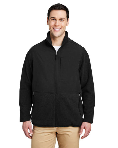 CORE365 Men's Journey Summit Hybrid Full-Zip CE890 #colormdl_Black/ Black