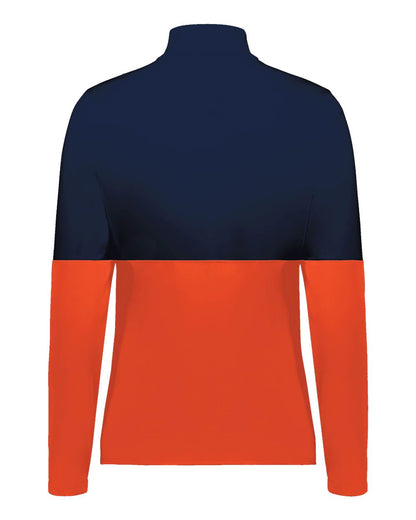 Holloway Women's Momentum Team Quarter-Zip Pullover 223700 #color_Orange/ Navy