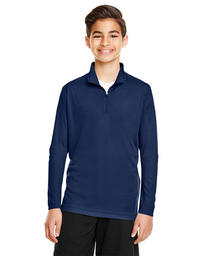 Team 365 Youth Zone Performance Quarter-Zip Pullover TT31Y #colormdl_Sport Dark Navy
