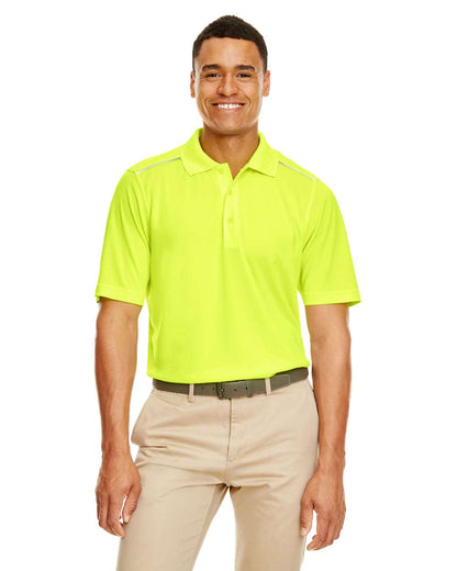CORE365 Men's Radiant Performance Piqué Polo with Reflective Piping 88181R #colormdl_Safety Yellow