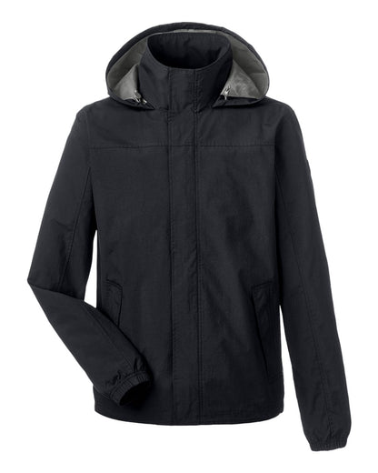 Nautica Men's Voyage Hooded Rain Jacket N17182 #color_Black