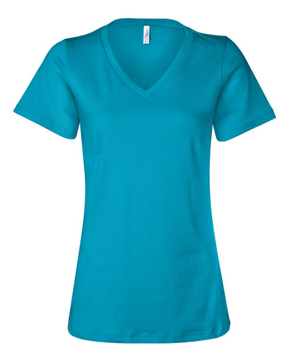 BELLA + CANVAS Women’s Relaxed Jersey V-Neck Tee 6405 #color_Turquoise