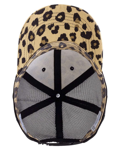 Infinity Her Women's Modern Trucker Cap CHARLIE #color_Leopard/ Black