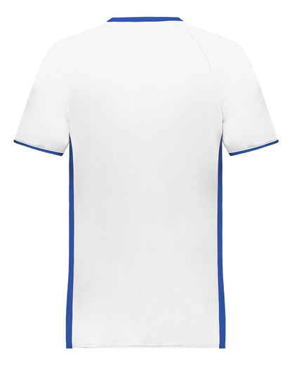 Augusta Sportswear Cutter V-Neck Jersey 6907 #color_White/ Royal