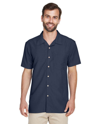 Harriton Men's Barbados Textured Camp Shirt M560 #colormdl_Navy