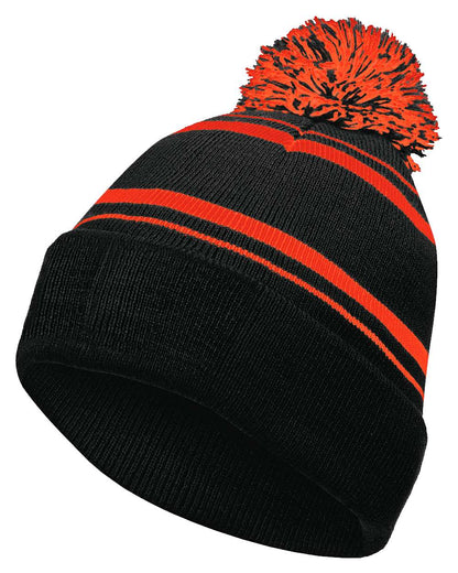 Holloway 8 1/2" Homecoming Beanie 223860 #color_Black/ Orange