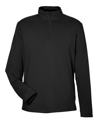Devon & Jones Men's Raleigh Stretch Quarter-Zip Pullover DG425 #color_Black