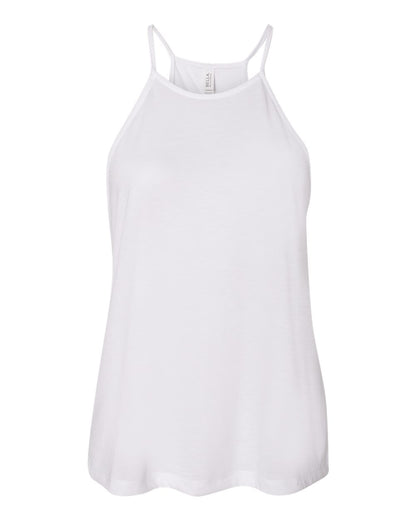 BELLA + CANVAS Women's Flowy High-Neck Tank 8809 #color_White