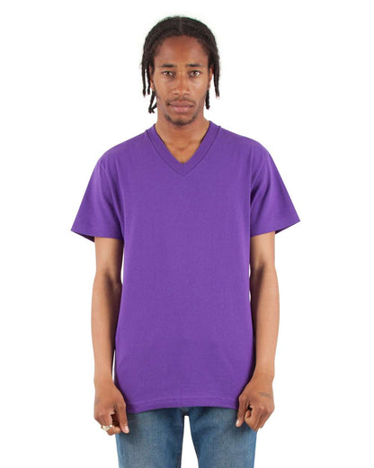 Shaka Wear Unisex V-Neck T-Shirt SHVEE #colormdl_Purple