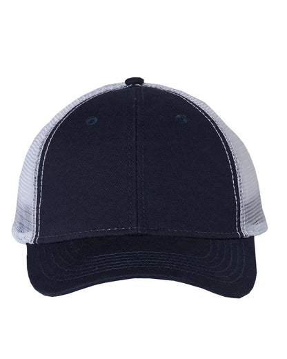 Valucap Bio-Washed Trucker Cap AH80 #color_Navy/ White