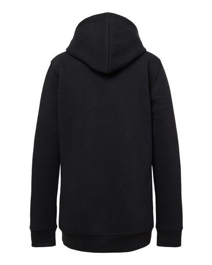 J. America Youth Triblend Fleece Hooded Sweatshirt 8880 #color_Black Solid