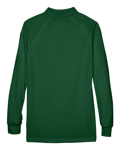 Harriton Women's Advantage Long Sleeve Tactical Polo M211LW #color_Dark Green