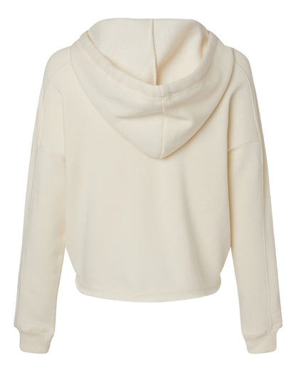 MV Sport Women's Angel Fleece Crop Hooded Sweatshirt W23101 #color_Ecru