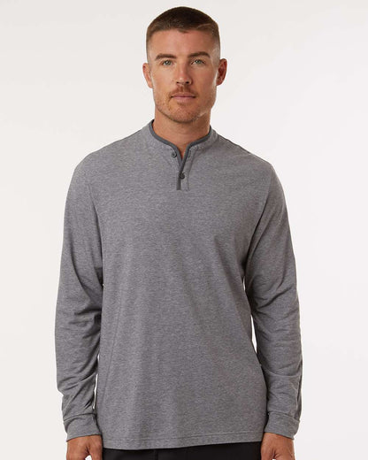 Adidas Men's Henley Long Sleeve T-Shirt A597 #colormdl_Grey Five Melange