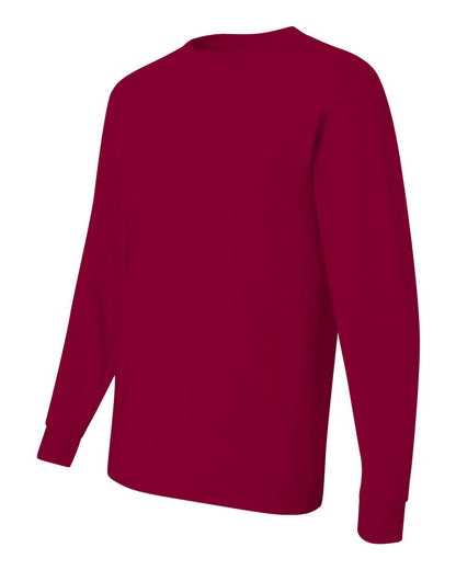JERZEES Men's Dri-Power® Long Sleeve 50/50 T-Shirt 29LSR #color_Cardinal