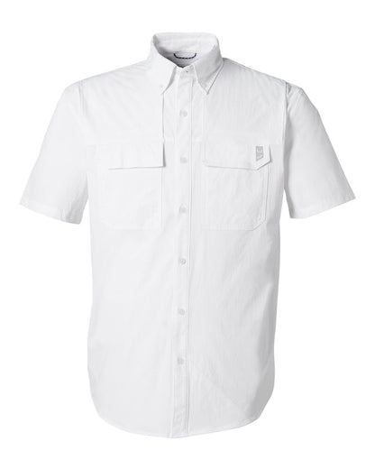 HUK Men's Creekbed Short Sleeve Shirt H150183 #color_White