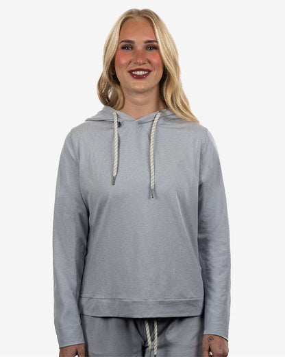 Burnside Women's Dawn to Dusk Hooded Sweatshirt 5667 #colormdl_Heather Light Grey